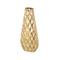 33.5" Gold Metal Textured Concaved Teardrop Vase with Spotted Gray Accents